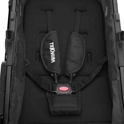 Teknum 3In1 Pram Stroller | Sleeping Bassinet | Extra Wide Seat | Wide Canopy | 360° Rotating Wheels | Fully Reclinable | Car Seat Compatible | Coffee Holder | Spill Proof Mat | Newborn Baby | 0 - 3 Years + Car Seat - Space Grey